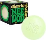 Schylling NeeDoh Glow in The Dark - Sensory Squeeze Toy - Gratifying Glowing Glob - 2.5 Wide - Glow in The Dark (Pack of 1)
