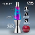 The Original Lava? Lamp - 14.5 Techno Chrome - Classic Liquid Motion Lamp - Pink Lava and Blue Liquid - Item #2097 (Amazon Exclusive)